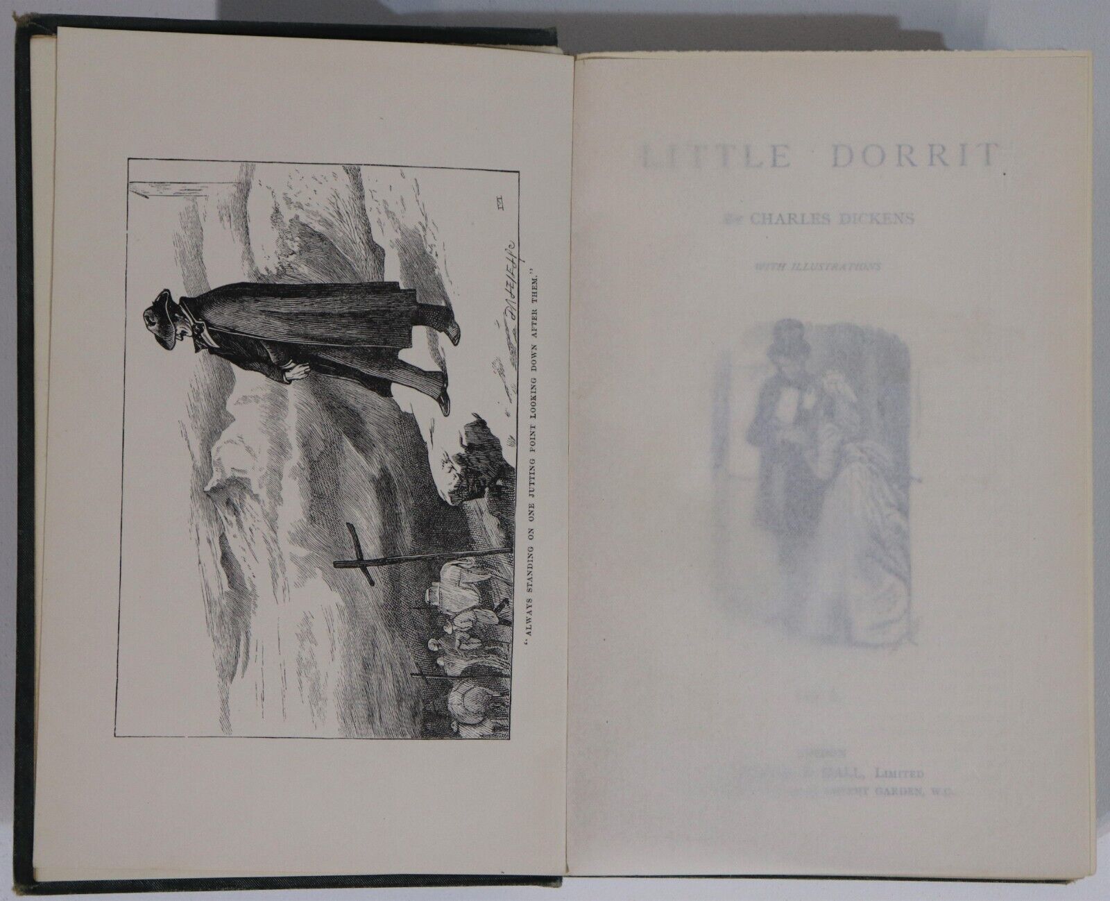 c1879 2vol Little Dorrit by Charles Dickens Antique British Fiction Book Set