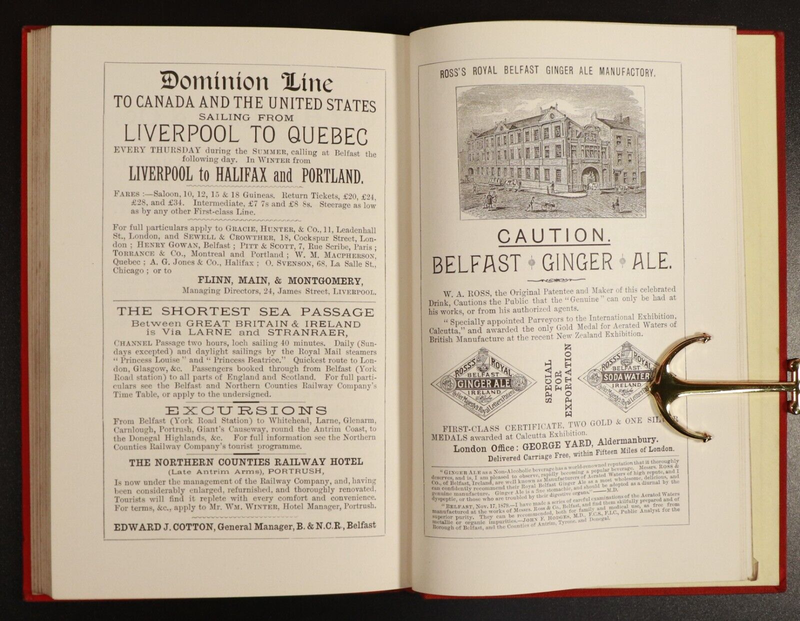 1884 Guide To Belfast Giants Causeway & The North Antique Travel Guide w/Map