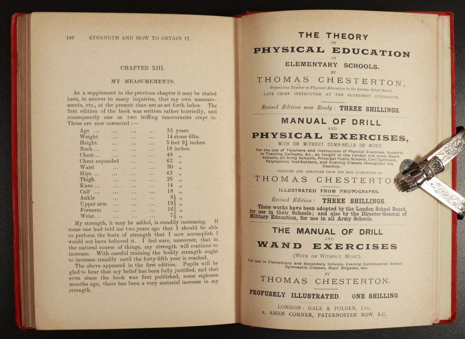 c1900 Strength & How To Obtain It by E. Sandow Antique Self Improvement Book