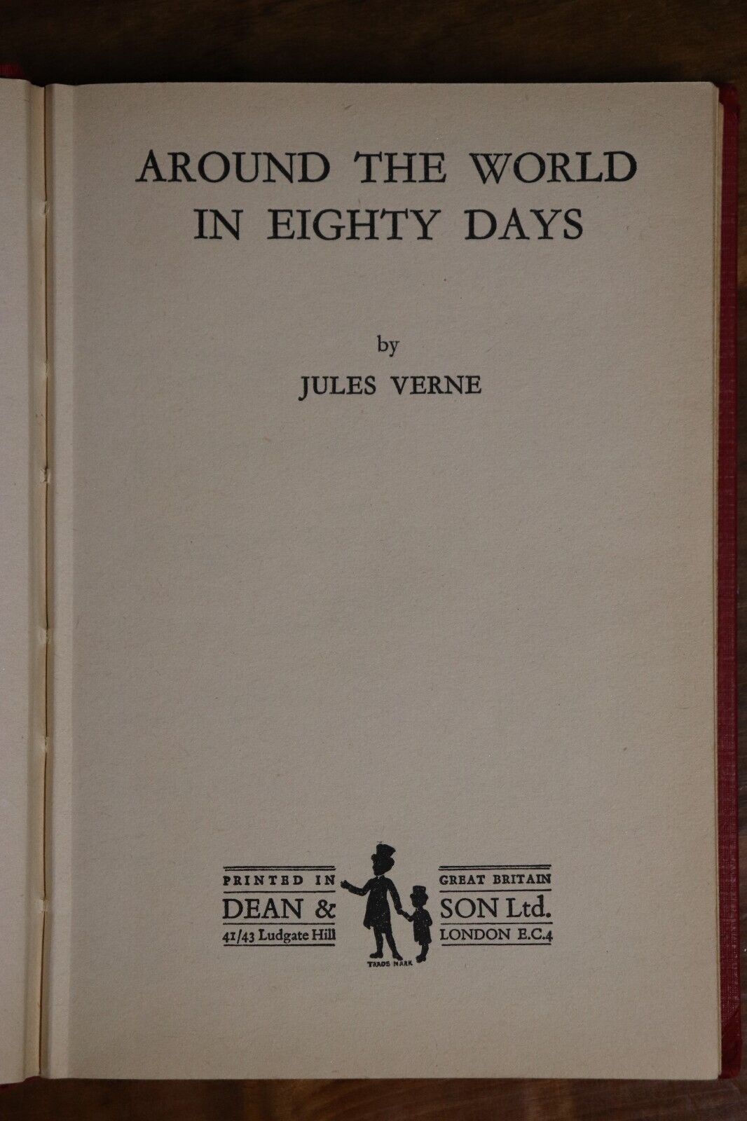 c1960 Around The World In Eighty Days by Jules Verne Vintage Fiction Book - 0