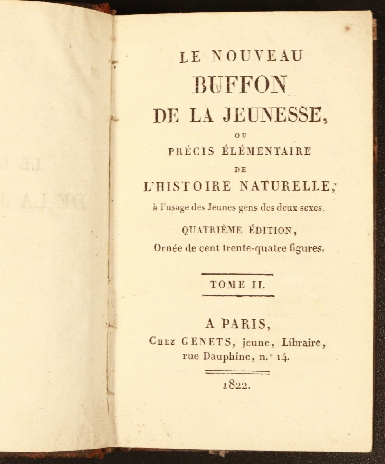 1822 Le Nouveau Buffon De La Jeunesse Antiquarian French Natural History Book