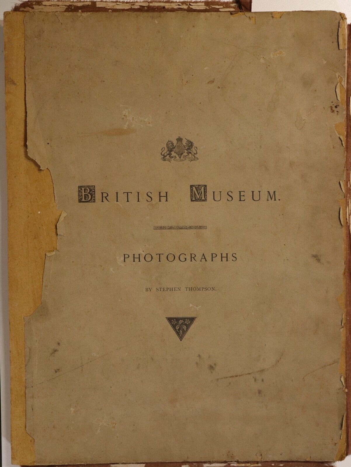 c1868 British Museum Photographs by Stephen Thompson Antique Art History Book