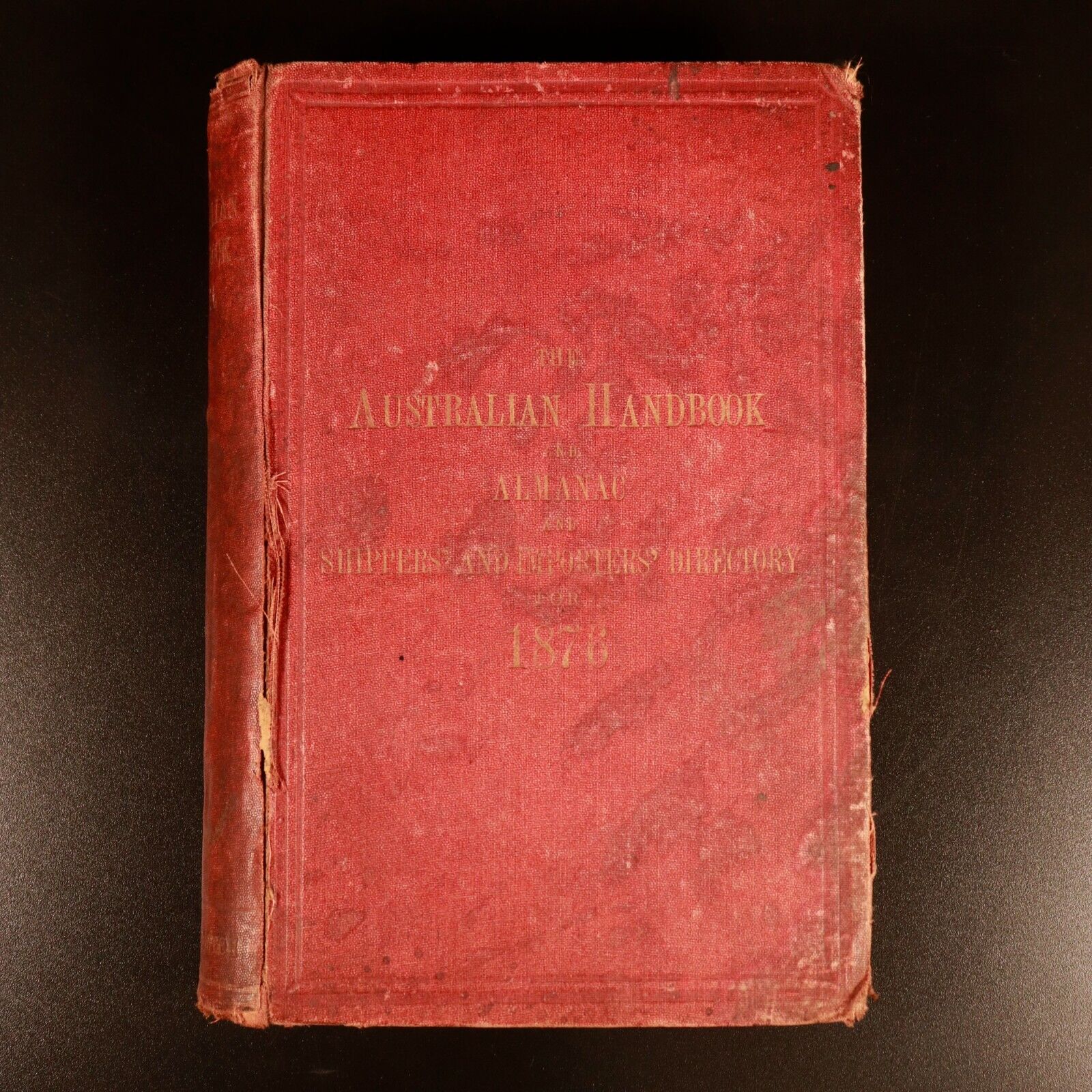 1876 Australian Handbook Almanac Shippers' Directory Antiquarian Reference Book