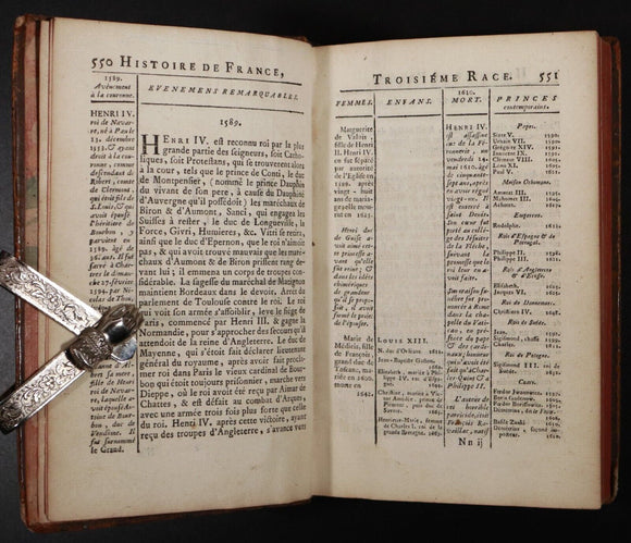 c1751 L'Histoire De France Abrege Chronologique Antiquarian French History Book