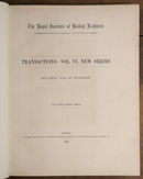 1890 Royal Institute British Architects Transactions Antique Architecture Book-2