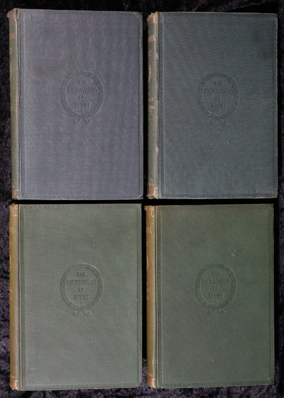 1911 4vol The Encyclopaedia Of Sport & Games Antique Book Set