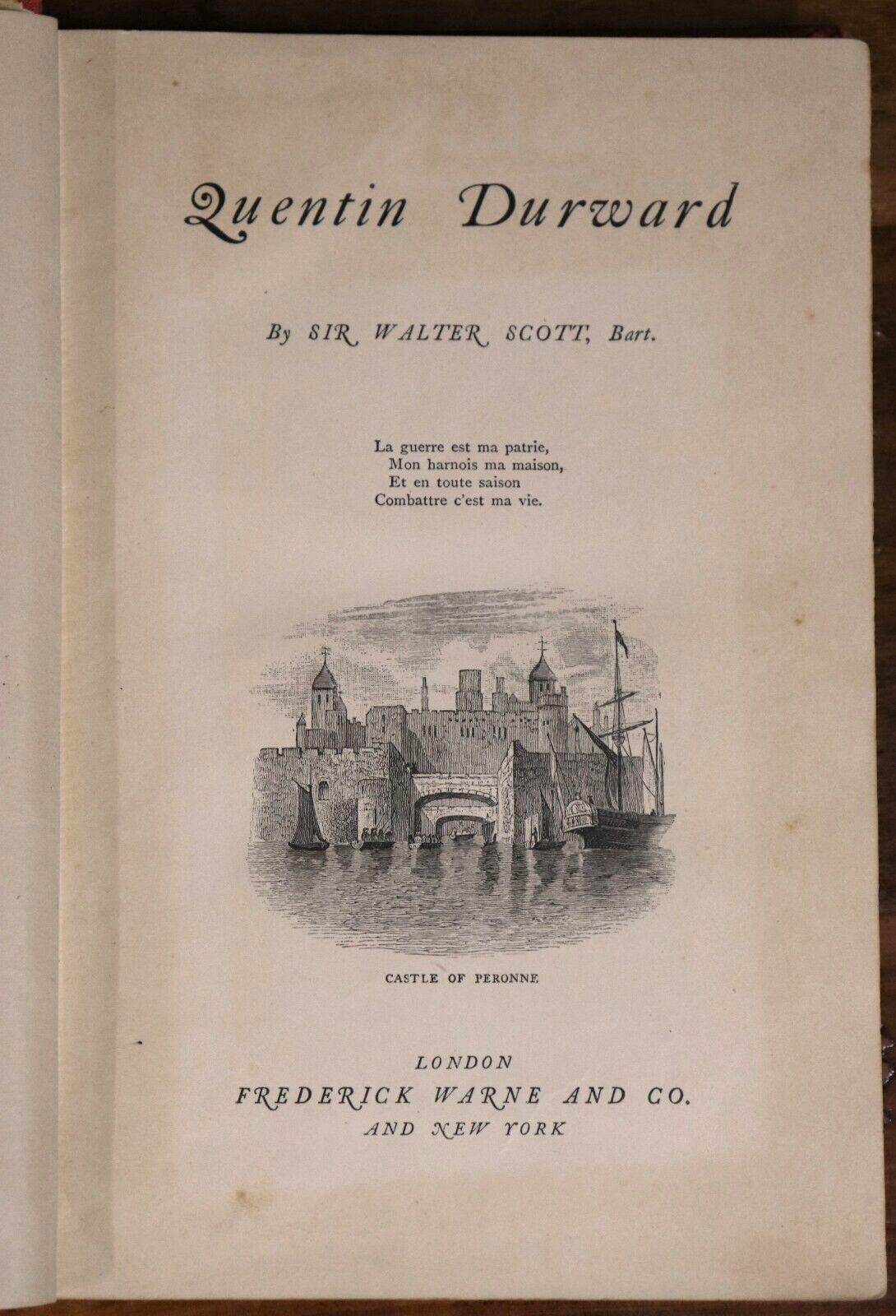 c1910 Quentin Durward by Sir Walter Scott Antique British Fiction Book - 0