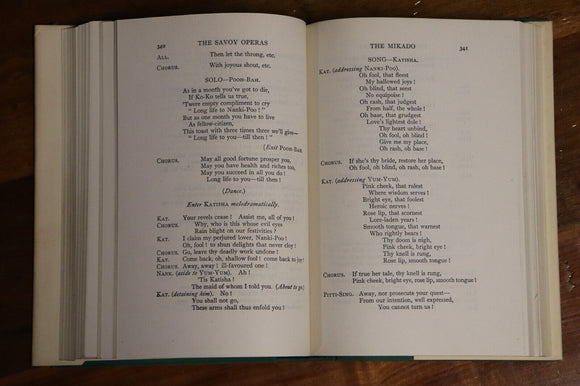 1951 The Savoy Operas by WS Gilbert - Gilbert & Sullivan British Literature Book