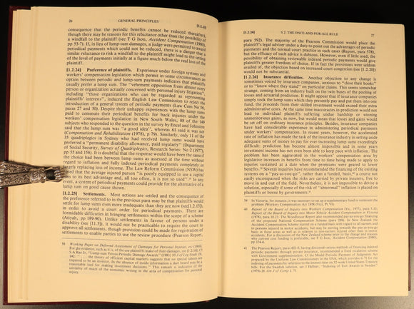 Assessment Of Damages Personal Injury by Harold Luntz 1983 Legal Reference Book