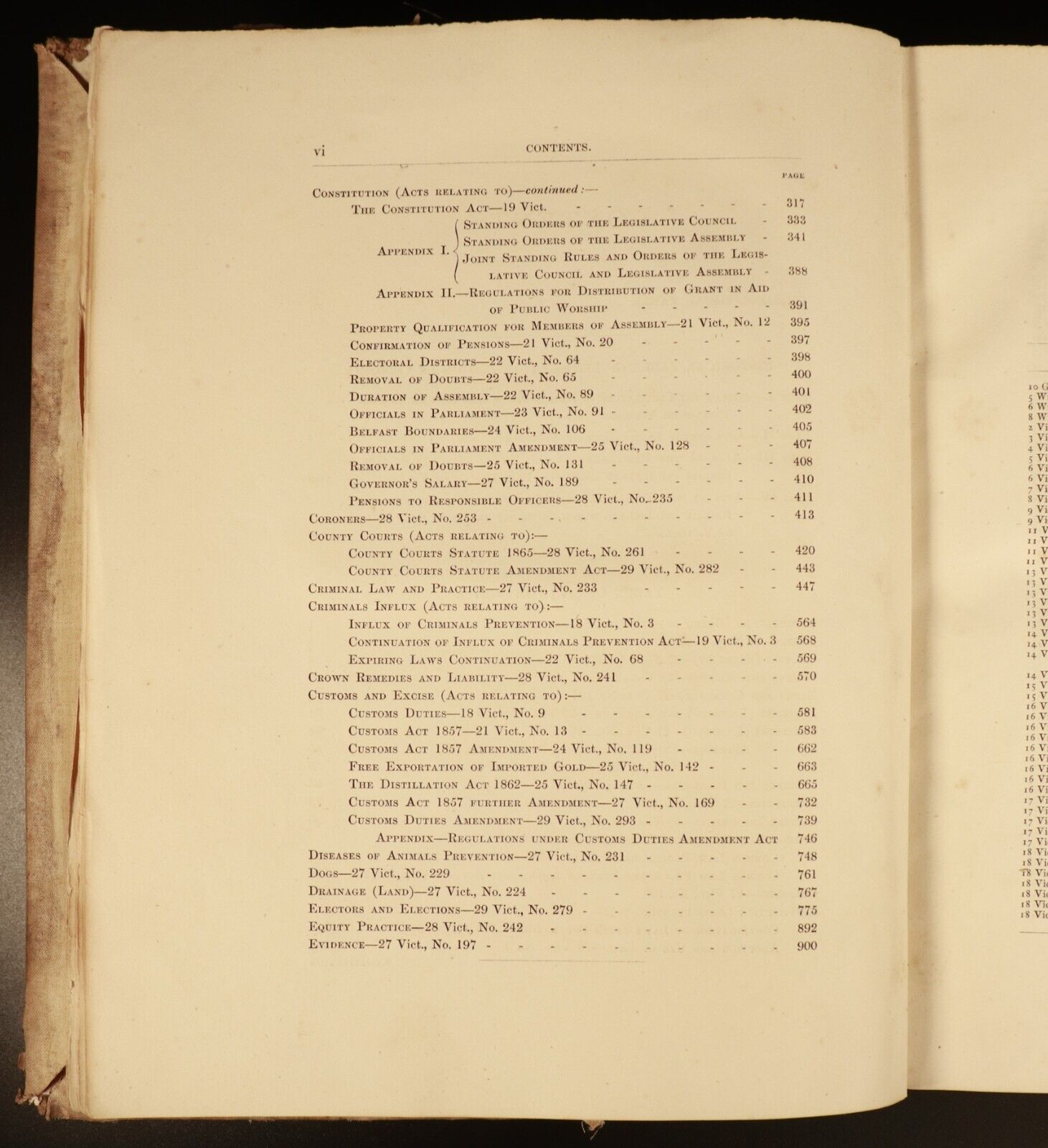 1866 Victorian Statutes Colony Of Victoria Antiquarian Australian History Book