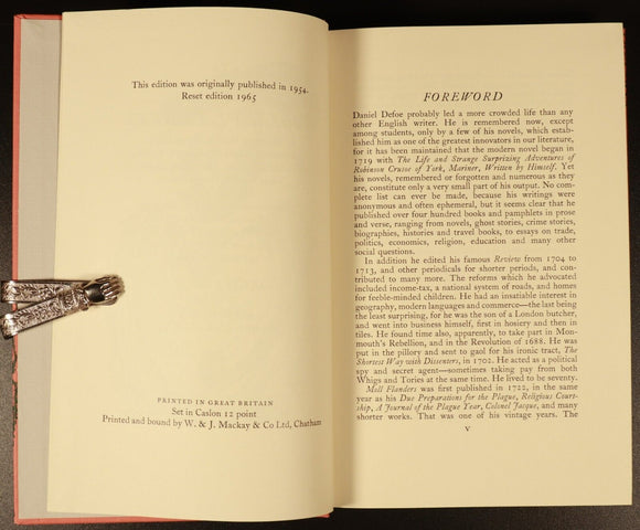 1965 Moll Flanders by Daniel Defoe Folio Society Classic Fiction Book w/Sleeve