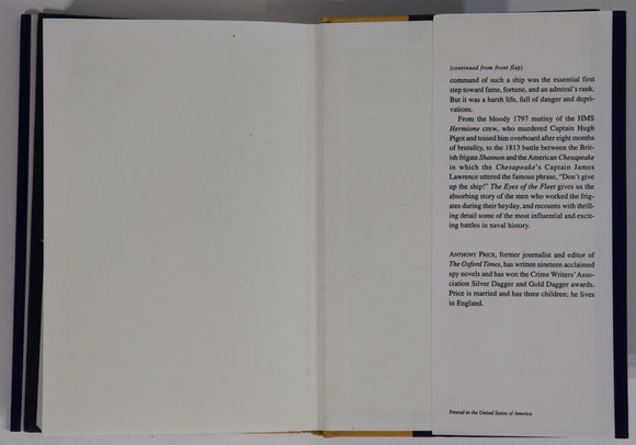 1996 The Eyes Of The Fleet by Anthony Price British Maritime History Book