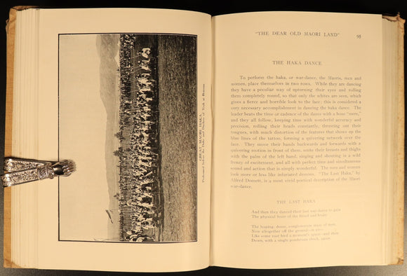 1924 New Zealand Dear Old Maori Land F.B Lysnar Antique New Zealand History Book