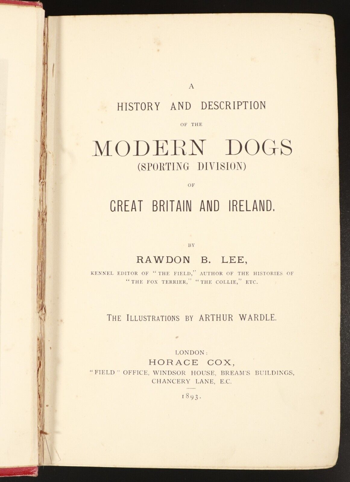 1893 Modern Dogs Of Great Britain & Ireland Antique Sporting Dog Reference Book