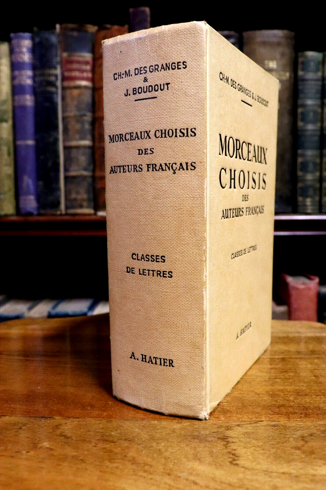 1959 Morceaux Choisis des Auteurs Français French Literature Poetry Book