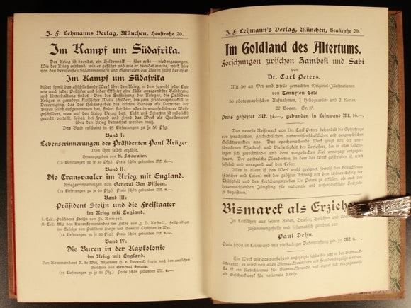 1902 Im Kampf um Sud-Afrika Paul Kruger Antique World History Book In German 1st