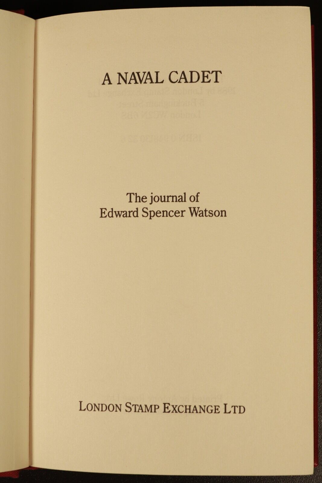 1988 A Naval Cadet Journal Of Edward Watson Military History Book 1858 Reprint