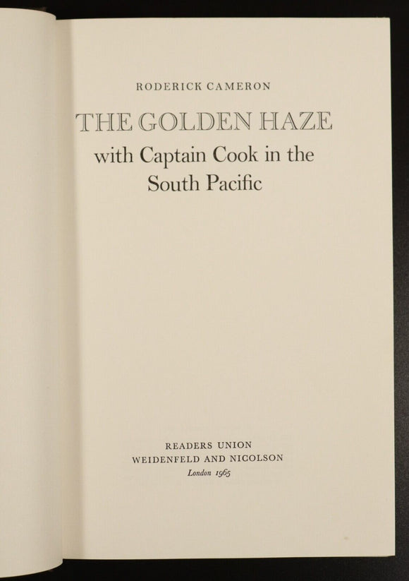 1965 The Golden Haze: Captain Cook In South Pacific Exploration History Book