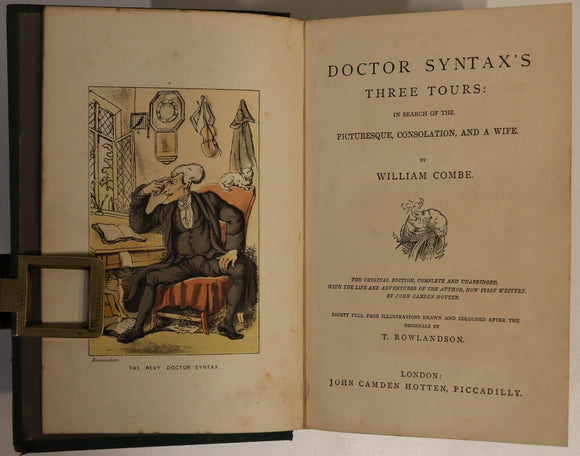 1869 Doctor Syntax's Three Tours by William Combe Antique British Fiction Book