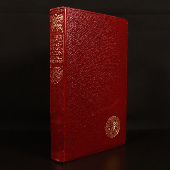 1928 Essayes Civill & Morall Of Francis Bacon Antique British Philosophy Book