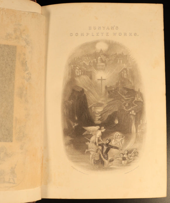 1877 Complete Works Of John Bunyan Antique Illustrated Christian Literature Book