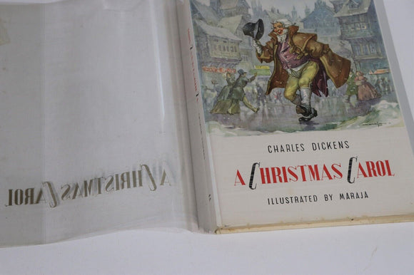 1960 A Christmas Carol: Charles Dickens Vintage Illustrated Fiction Book