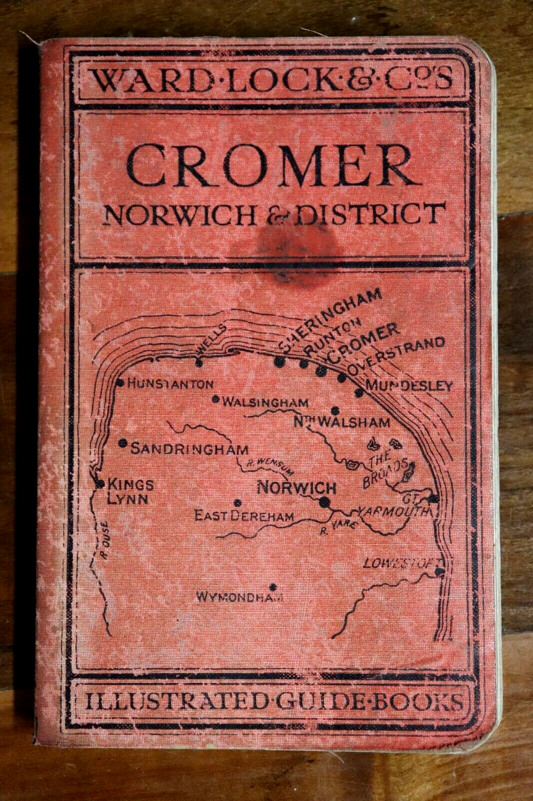 c1925 Guide To Cromer: Ward Lock & Co Antique Travel Guide Book w/Maps - 0