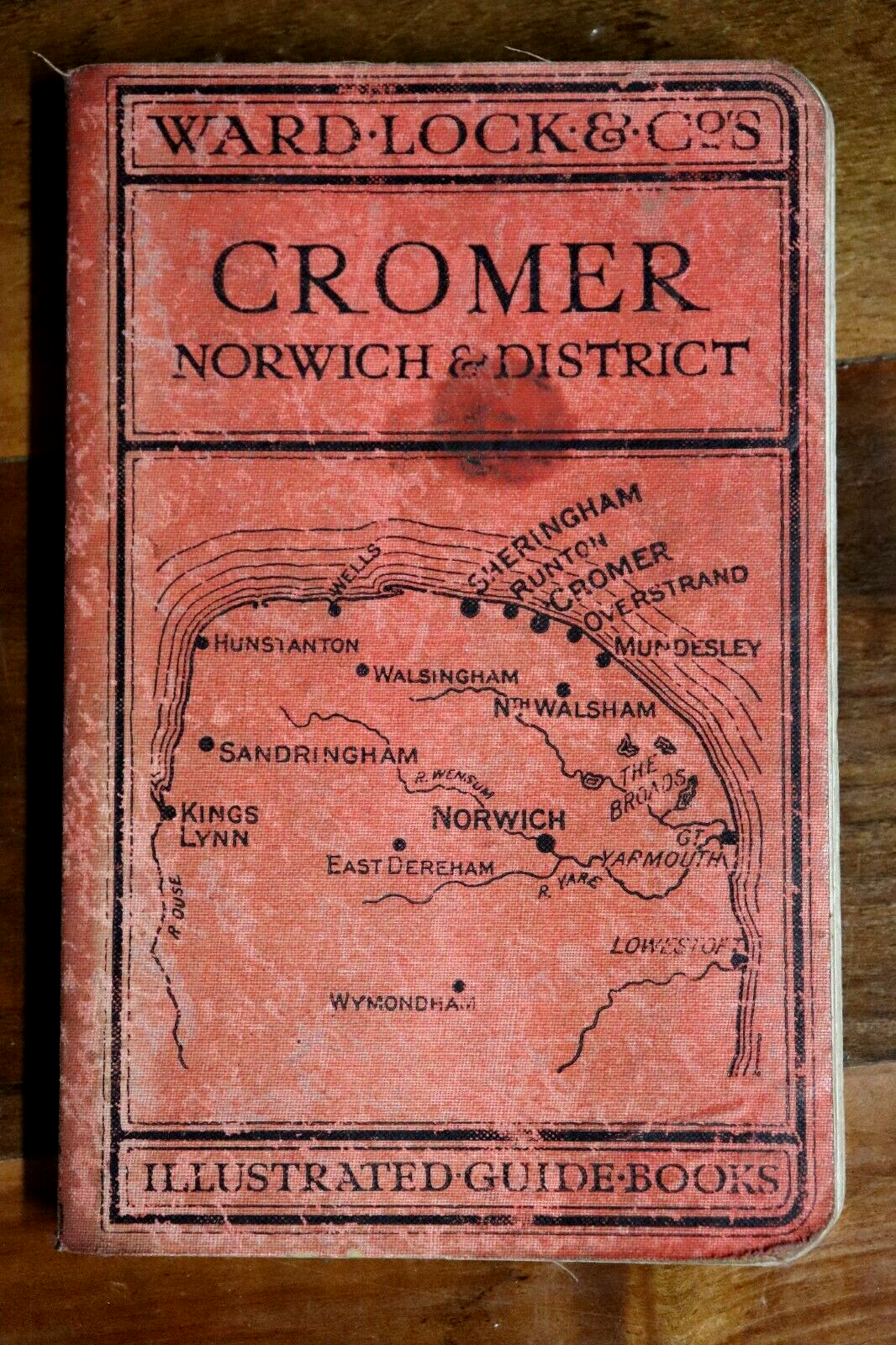c1925 Guide To Cromer: Ward Lock & Co Antique Travel Guide Book w/Maps