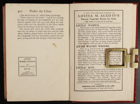 1944 Under The Lilacs by Louisa M. Alcott Antique Fiction Book