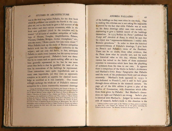 1905 Studies In Architecture by R. Blomfield 1st Ed. Antique Architecture Book