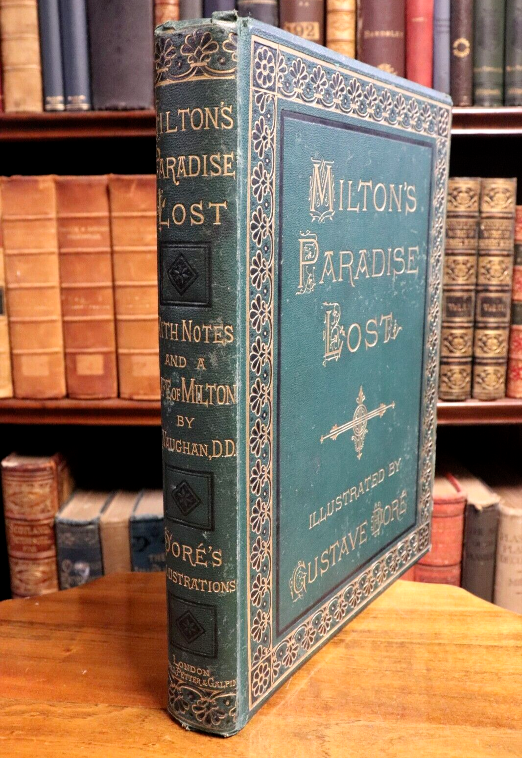 c1880 Milton's Paradise Lost: Gustave Dore Antiquarian Book Illustrated Cloth