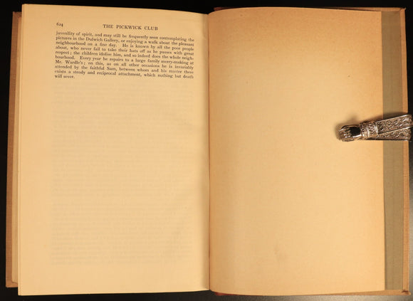 1912 The Pickwick Club by Charles Dickens Antique Fiction Book Gresham V2