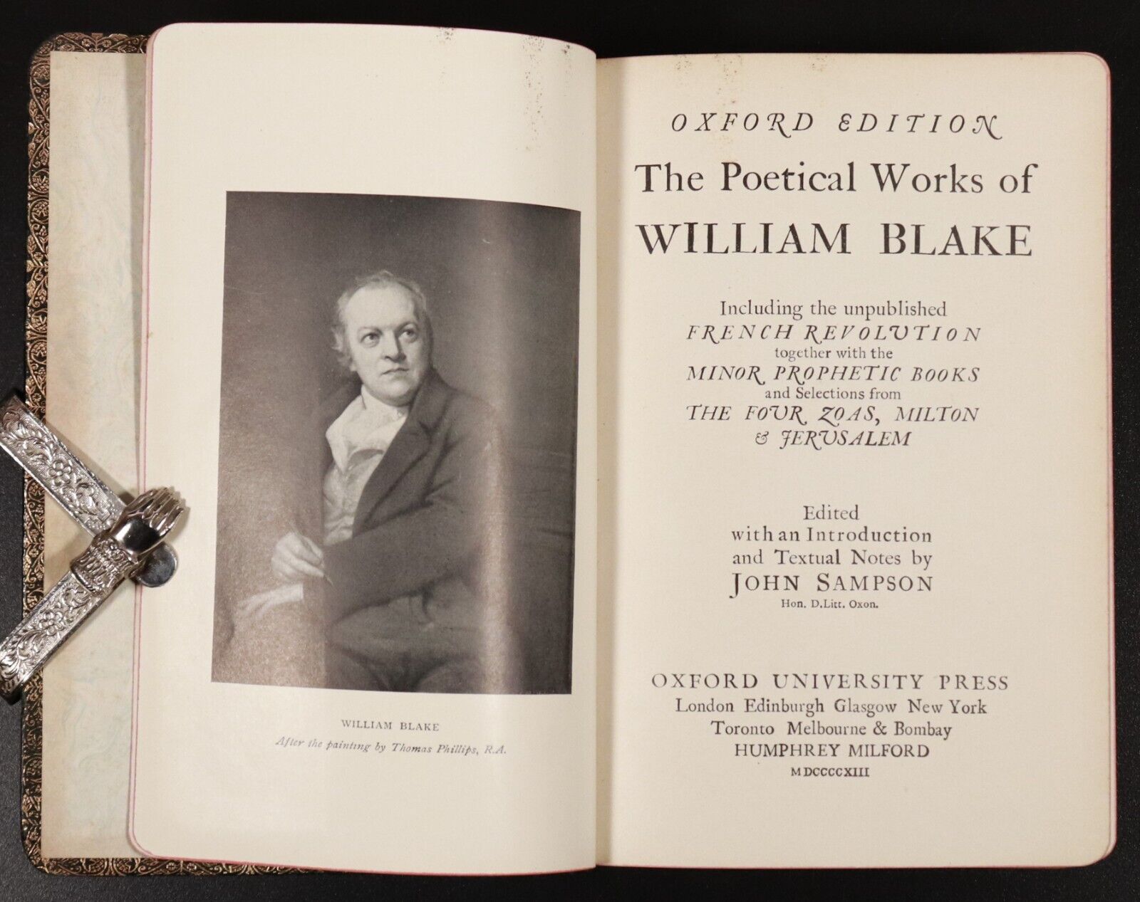 1913 The Poetical Works Of William Blake Antique Romantic Age Poetry Book