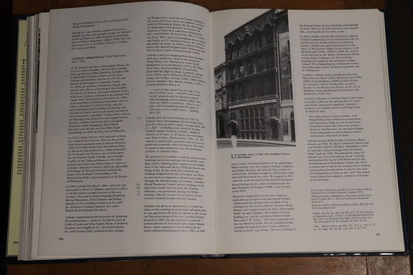 1988 Edwardian Architecture: A Biographical Dictionary Architect Reference Book