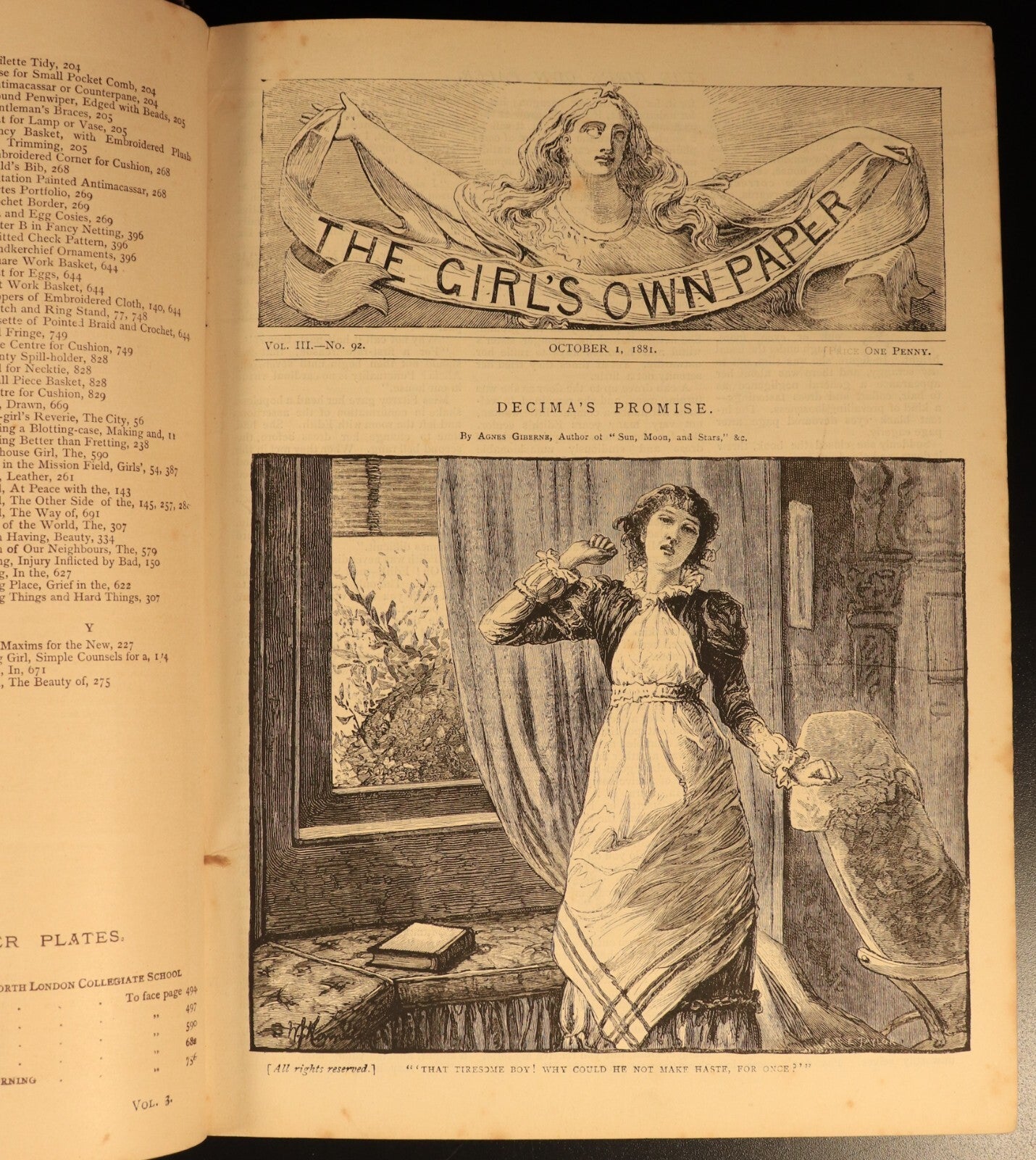 The Girls Own Annual 1882 Antique British Illustrated Girls Book Volume 3