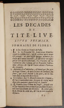 1722 Les Decades De Tite-Live Traduction Du Ruyer Roman History Antique Book-5