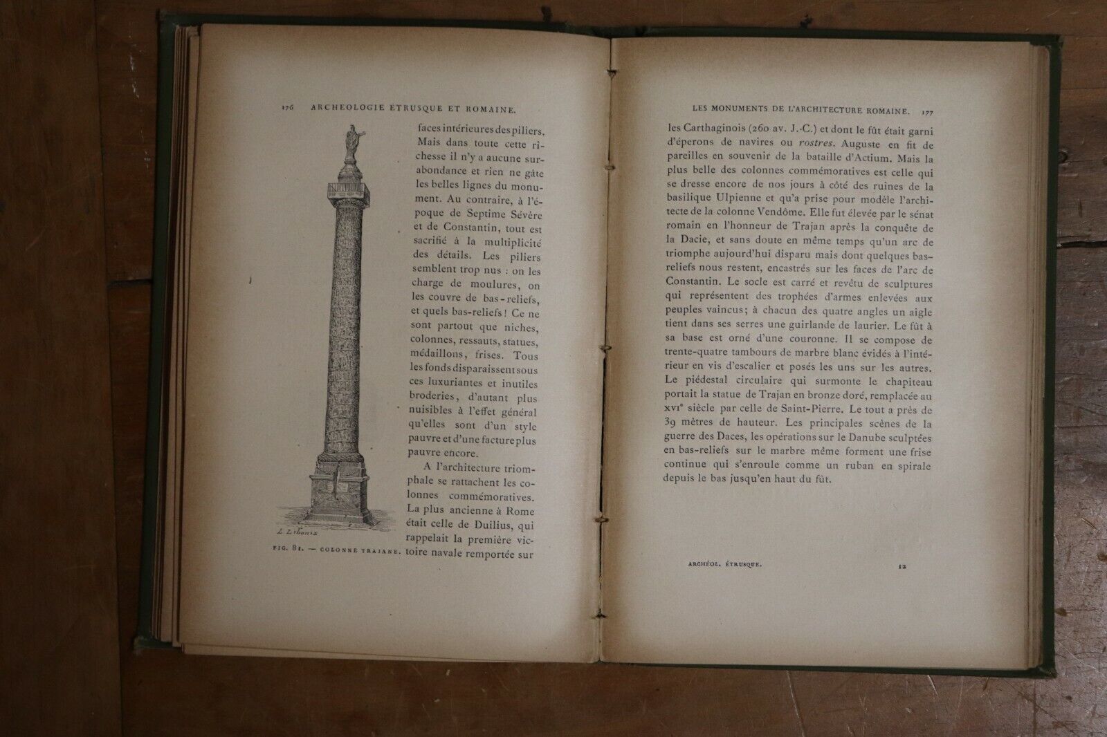 1884 Manuel d'Archéologie Etrusque et Romaine Antique Archeology History Book