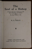 1917 The Soul Of A Bishop by HG Wells 1st Edition Ex CJ Dennis Antique Book-3