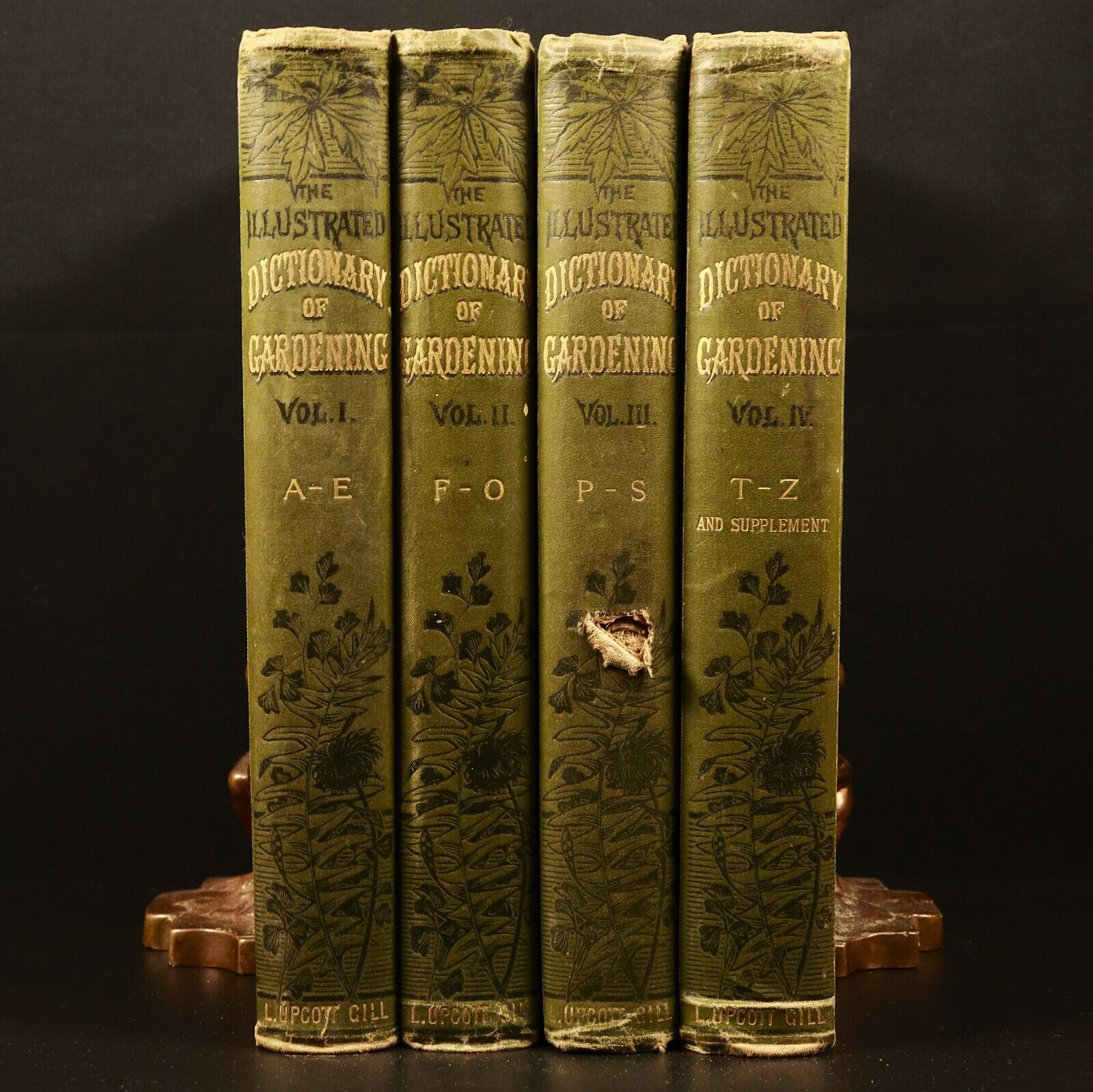 1887 4vol Dictionary Of Gardening by G. Nicolson Antiquarian Gardening Book Set