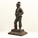 c1920's Antique Cast Iron Dickensian Figurine Sculpture Artful Dodger Dickens-4