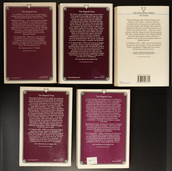 1985 The Works Of E.F. Benson 9 Book Bundle Make Way For Lucia As We Were
