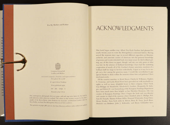 1970 Merchants & Masterpieces by Calvin Tomkins Metro Museum Art History Book