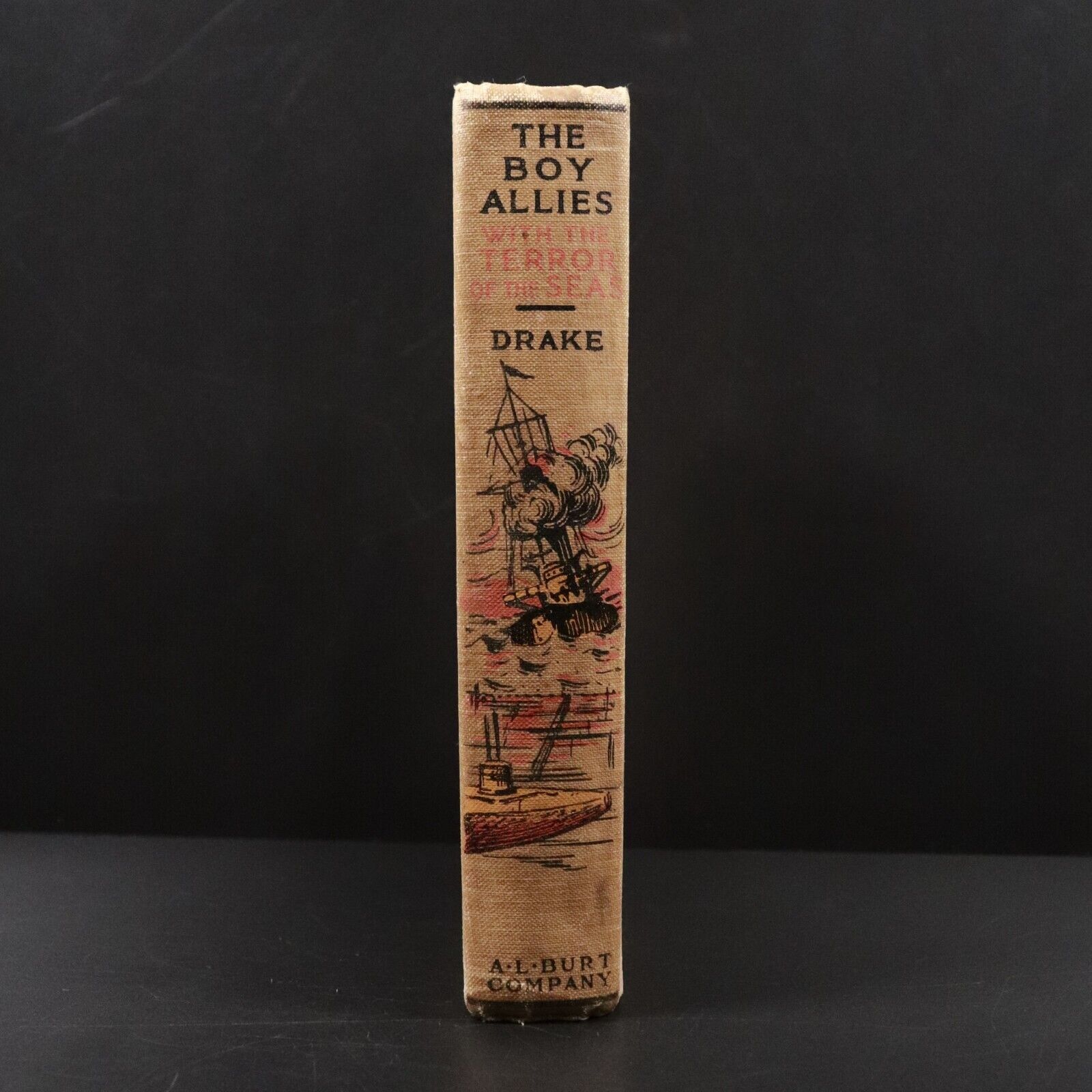 1915 The Boy Allies & Terror Of The Seas Antique Military Fiction Book WW1 Era