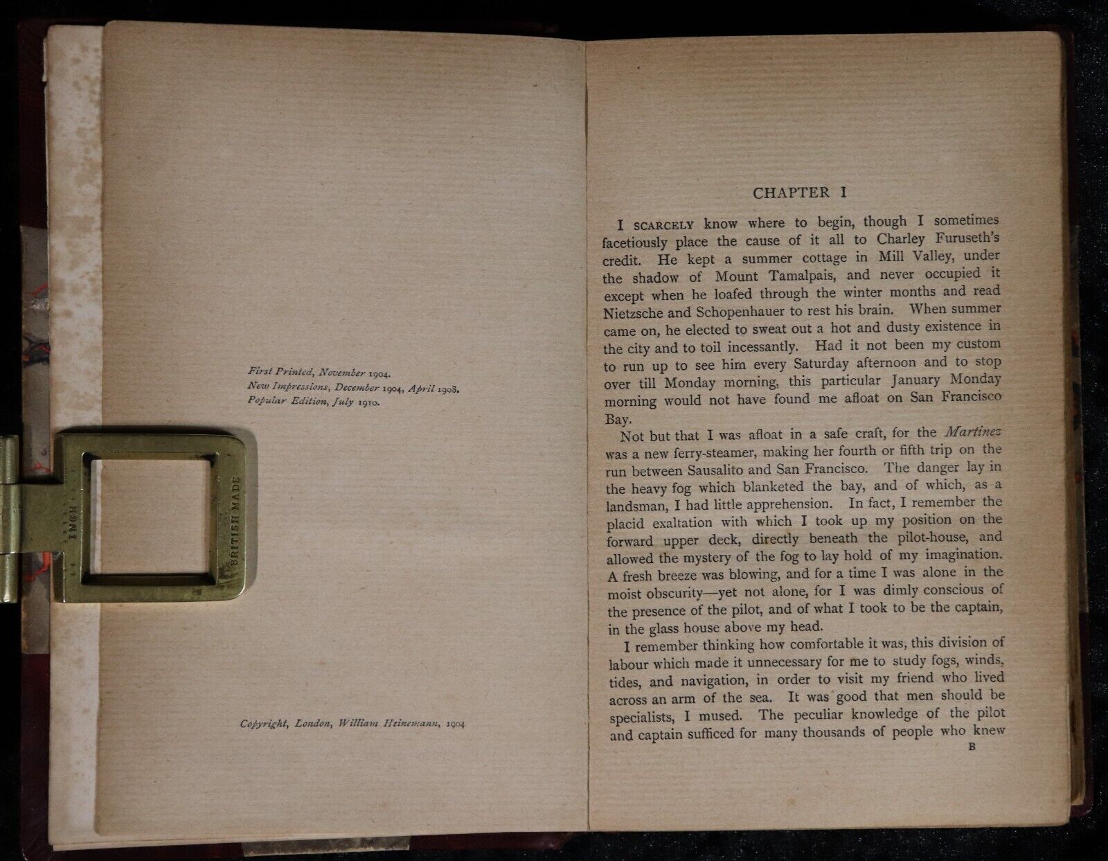 1910 The Sea Wolf by Jack London Antique American Fiction Book Literature