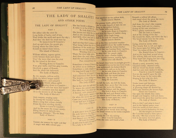 The Works Of Alfred Lord Tennyson 1926 Antique British Poetry Book Prize Binding