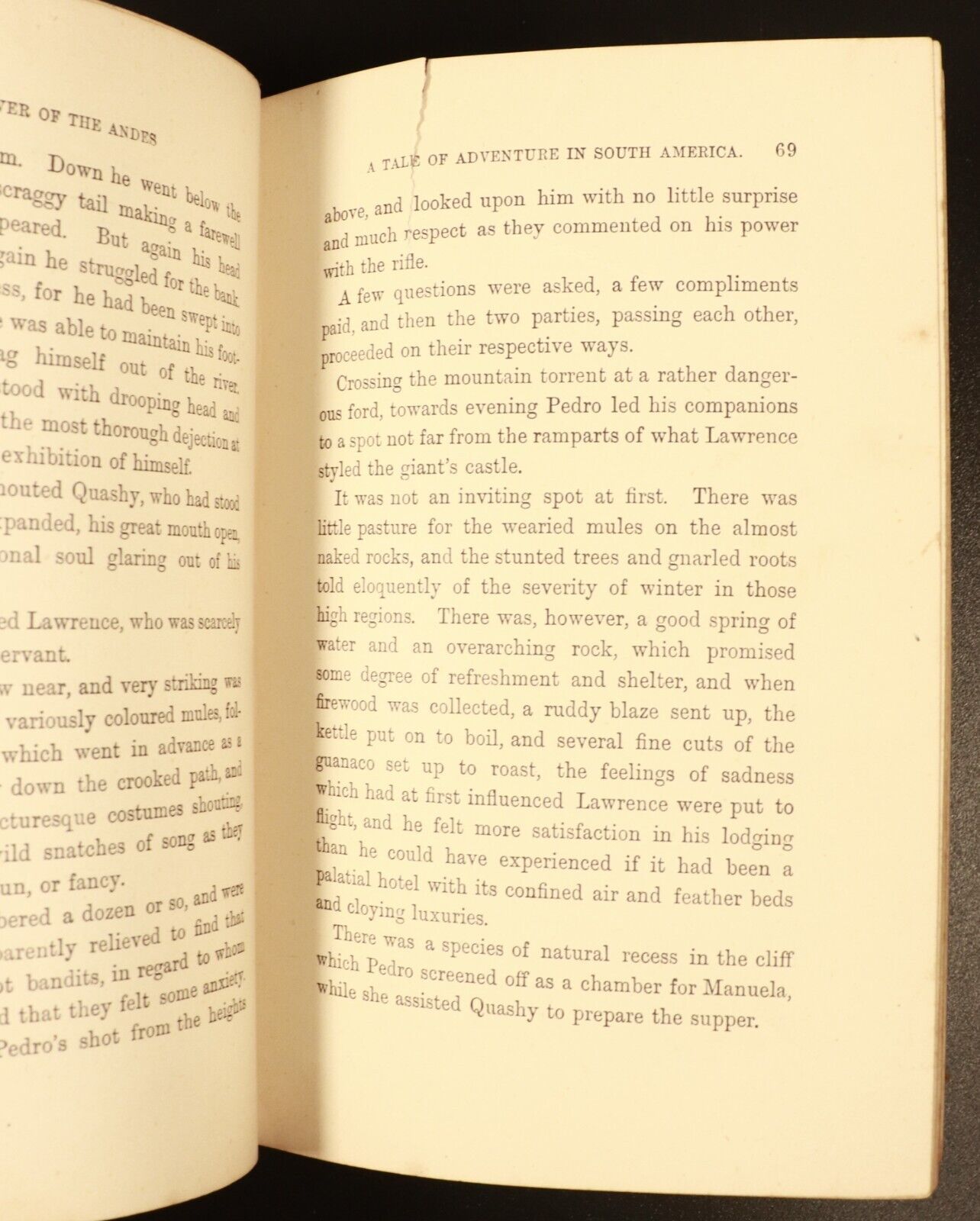 1885 The Rover Of The Andes by RM Ballantyne 1st Ed. Antique Exploration Book