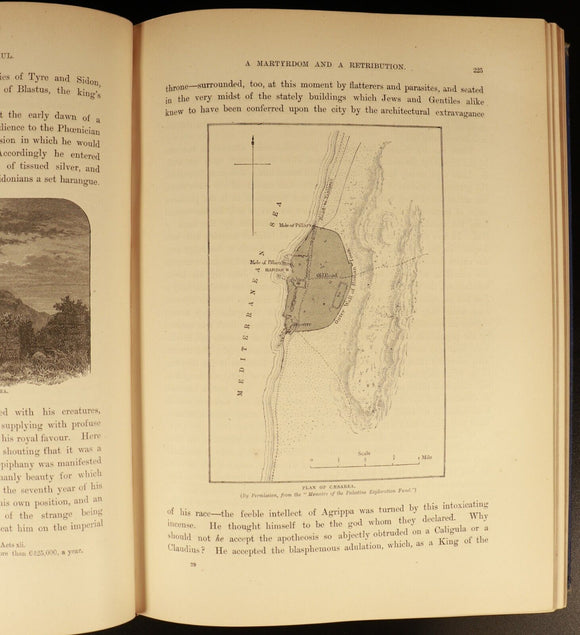 1883 Life & Work Of St Paul by F.W. Farrar Antique Theology Book Illustrated