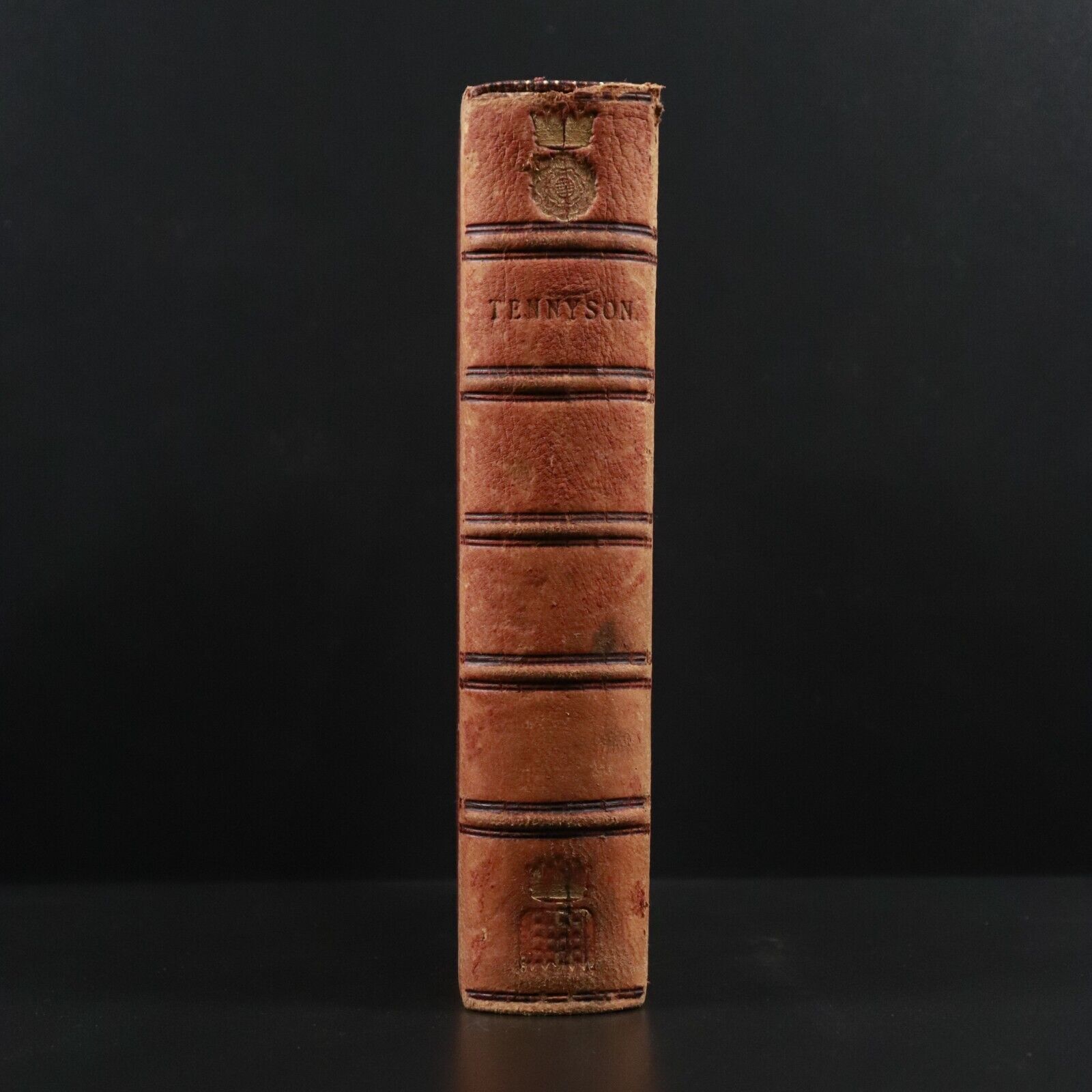 1878 The Works Of Alfred Tennyson Poet Laureate Antique Poetry Book Leather Bind
