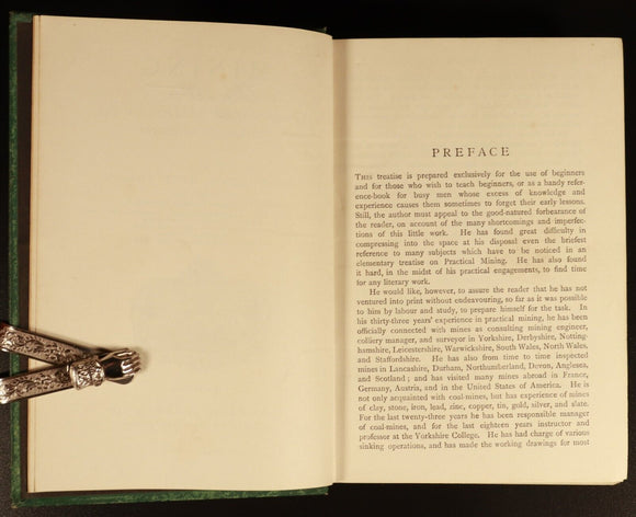 1896 Mining Treatise On Getting Of Minerals by A. Lupton Antique Reference Book