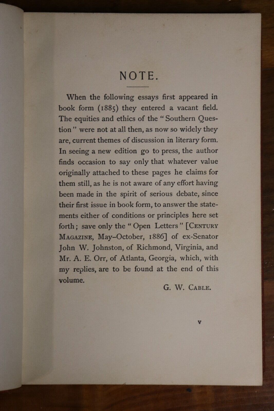 1895 The Silent South by GW Cable Antique American Equity & Convict History Book